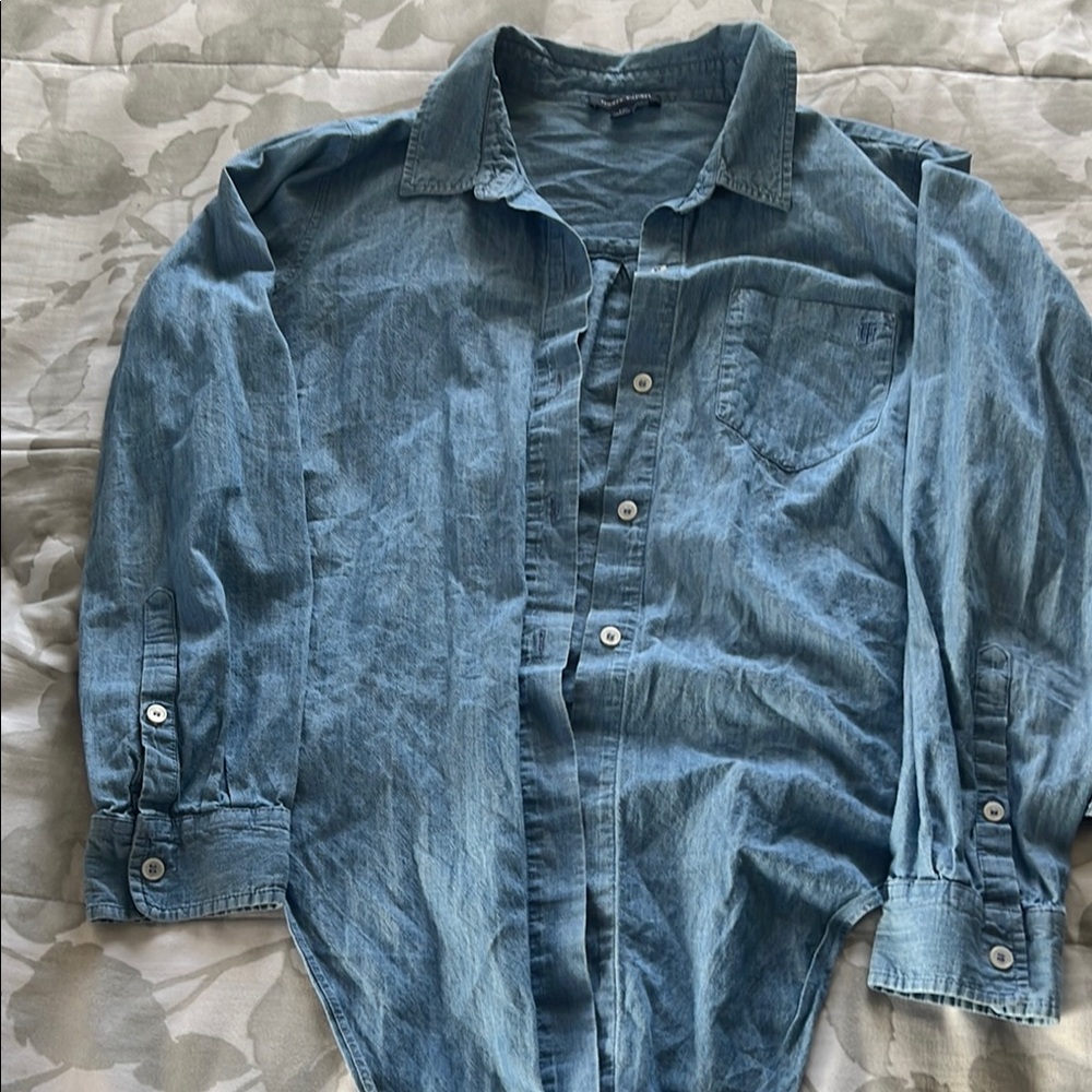 Blue Denim Button-Up Shirt